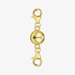 Necklace & bracelet extender in gold tone, with double-ball connector and lobster clasps