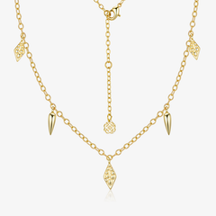 Trinity Geometric Drop Necklace