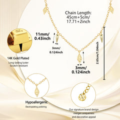 Trinity Geometric Drop Necklace