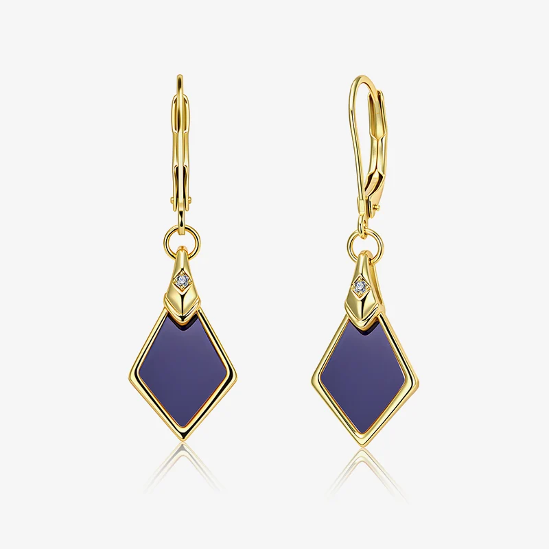 Geometric Rhombus Drop Earrings