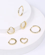 3 Pairs Small Huggie Hoop Earrings Set