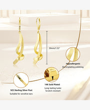 Linear Twist Drop earrings