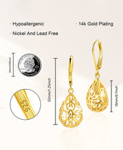 Teardrop Filigree Drop Earrings