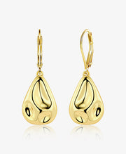 gold-hammered-waterdrop-earrings-waterproof