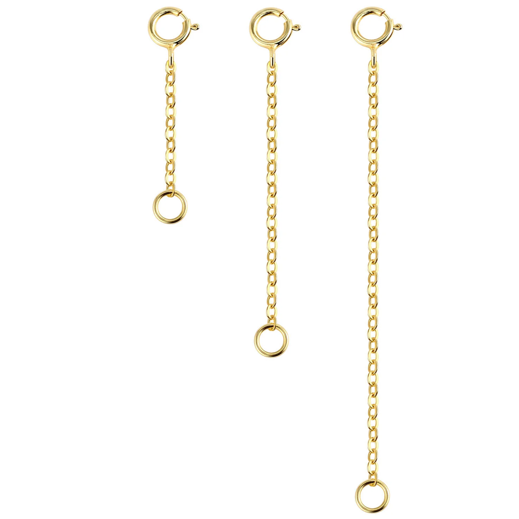 Flat Cross Chain Extender Set for Necklace Bracelet- 1, 2 & 3 Inch