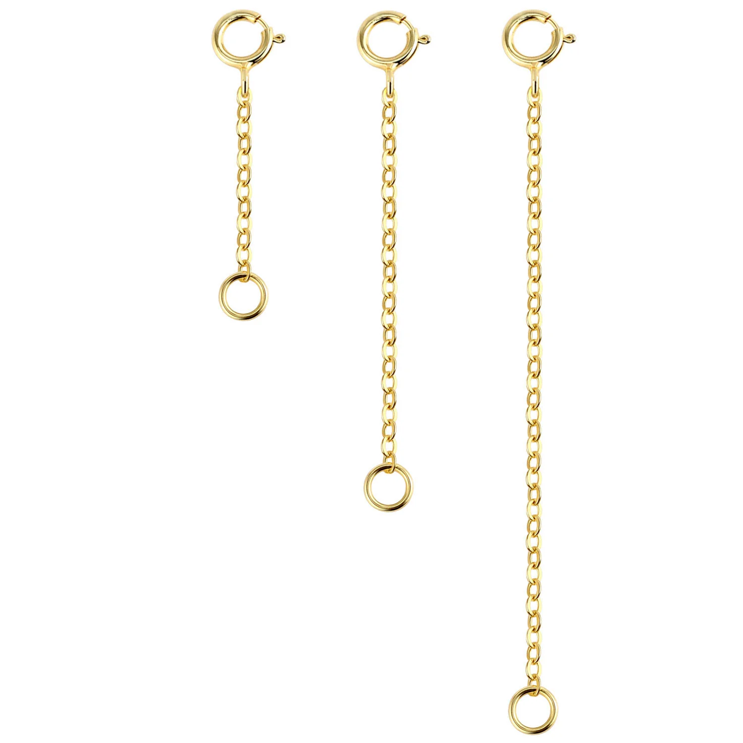 Flat Cross Chain Extender Set for Necklace Bracelet- 1, 2 & 3 Inch