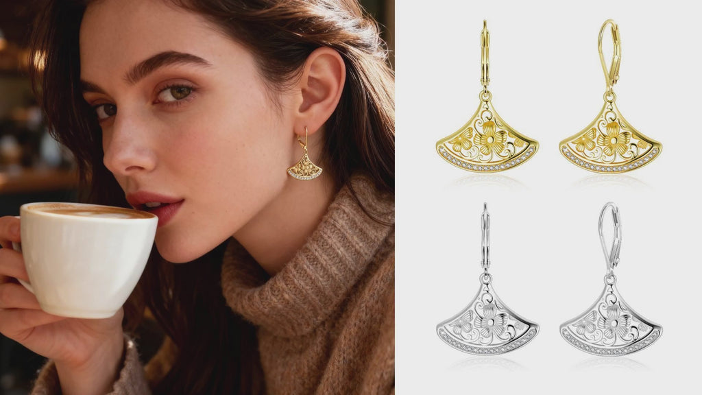 Fan Drop Earrings