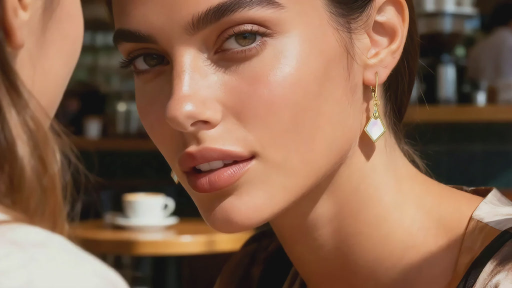 Geometric Rhombus Drop Earrings