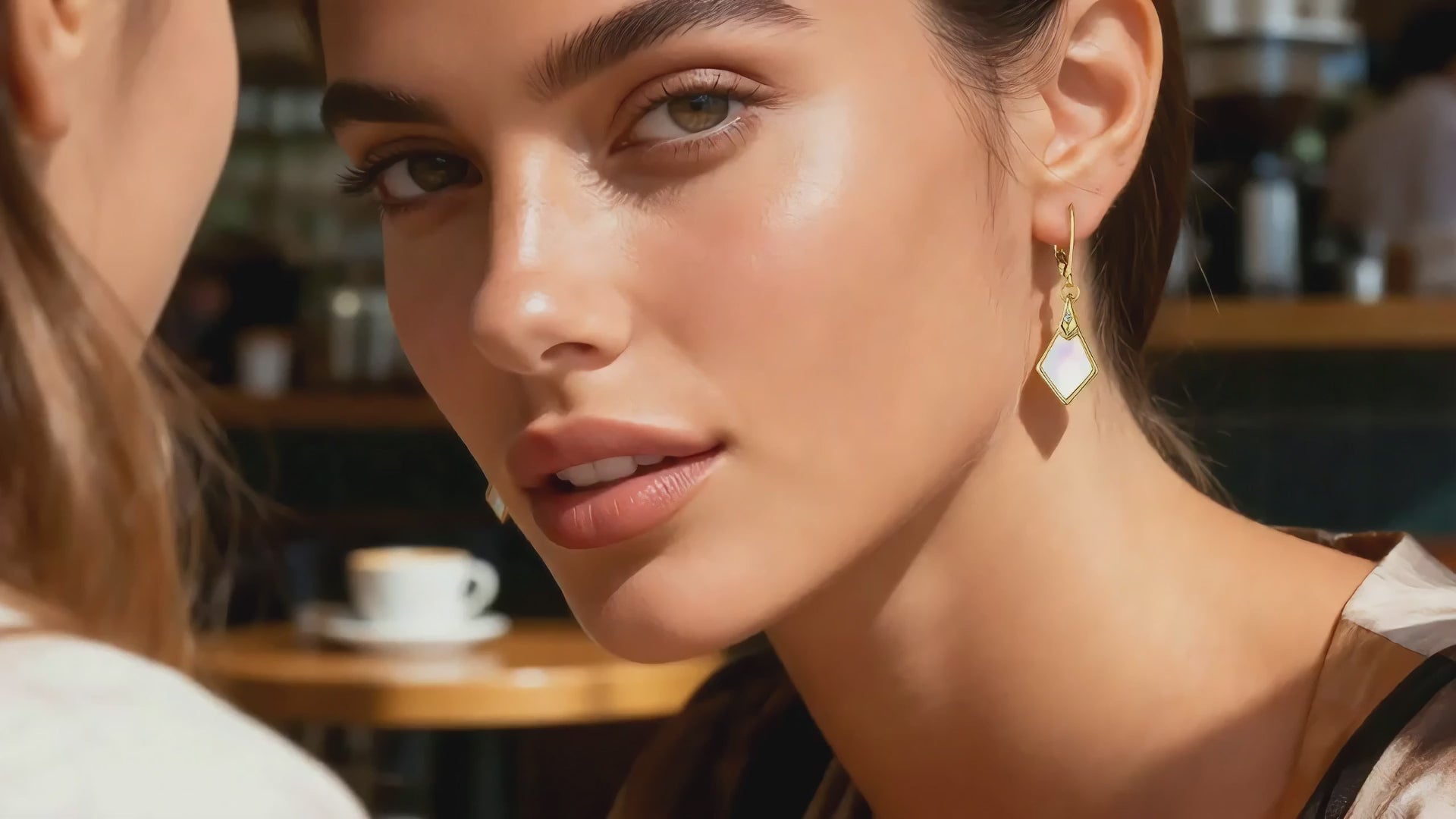 Geometric Rhombus Drop Earrings