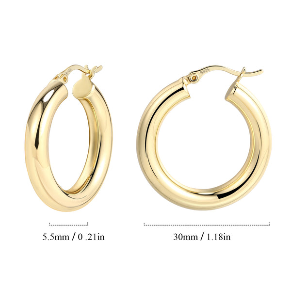 Medium Chunky Hoop Earrings - Alexcraft®