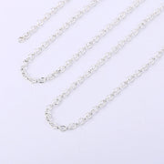 33 Feet 2MM Silver Plated Solid Brass Thin Cable O Chain Spool - Alexcraft®