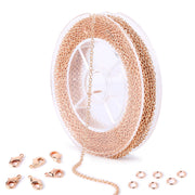 33 Feet 2MM Silver Plated Solid Brass Thin Cable O Chain Spool - Alexcraft®