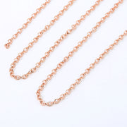 33 Feet 2MM Rose Gold Plated Brass Thin Cable O Chain Spool - Alexcraft®