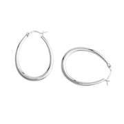 Lightweight Oval Tube Hoop Earrings - Alexcraft®