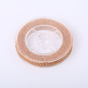 33 Feet 2MM Rose Gold Plated Brass Thin Cable O Chain Spool - Alexcraft®
