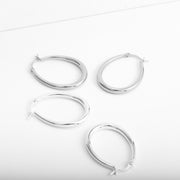 Lightweight Oval Tube Hoop Earrings - Alexcraft®