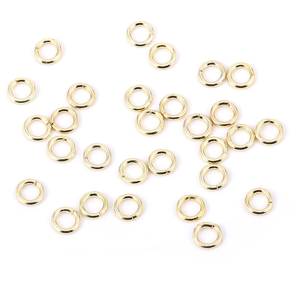 18K Gold 50 PCS 9mm Small Lobster Clasps and 100 PCS 4mm Open Jump Rings - Alexcraft®