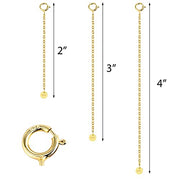 14K Gold Extenders 2 3 4 Inches