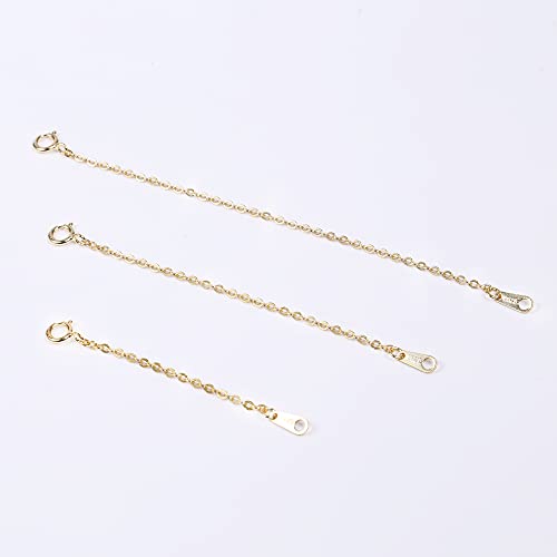 14K Gold Sterling Silver Necklace Bracelet Ankle Extenders（2 3 4 inch）