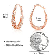 Vintage Filigree Hoop Earrings