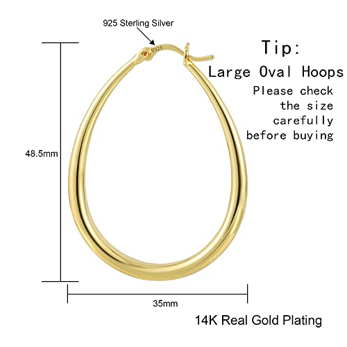 Large Oval Hoop Earrings