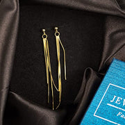 Long Thin Tassel Drop  Earrings