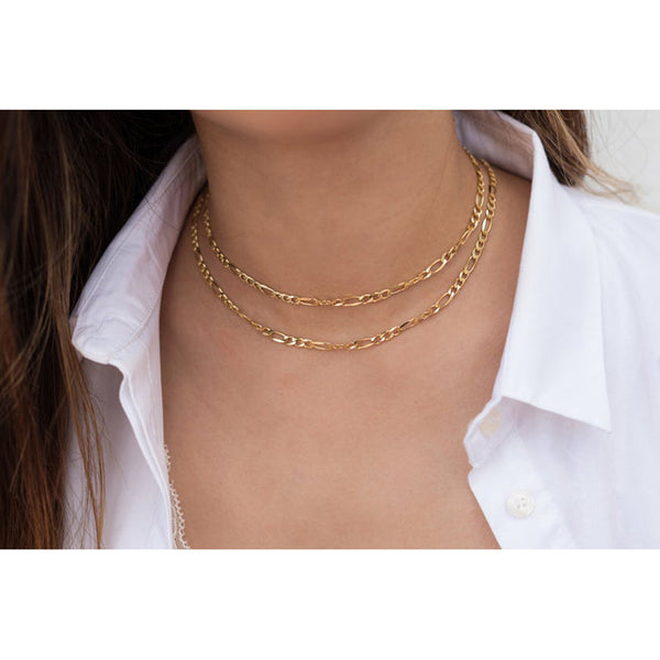 1PC  14K Gold Plated Dainty Figaro Chain Necklace - Alexcraft®