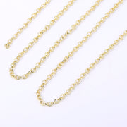 33 Feet 2 MM Gold Plated Solid Brass Cable O Chain Spool - Alexcraft®