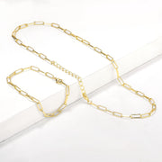 Paperclip Link Chain Necklace & Bracelet Set - Alexcraft®